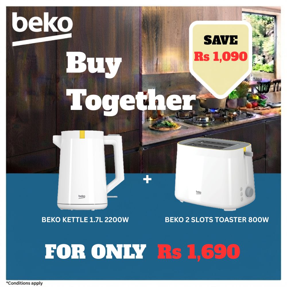 BEKO BUNDLE: KETTLE-1.7L WKM4215W + TOASTER TAM4220W